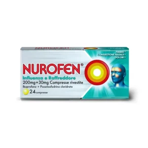 Nurofen Influenza e Raffreddore 200 Mg + 30 Mg 24 Compresse Rivestite