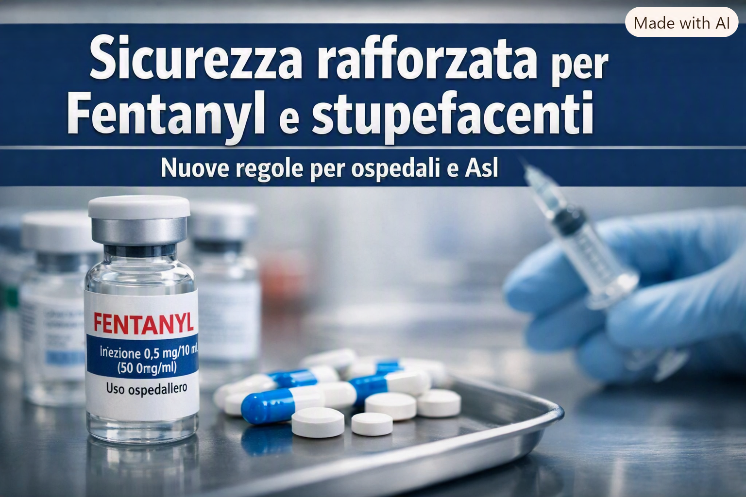 Sicurezza rafforzata per Fentanyl e stupefacenti: nuove regole per ospedali e Asl