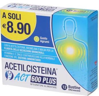 Acetilcisteina Act 600 Plus 12Bust Senza Zuccheri