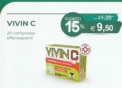 Vivin C 330 + 200 mg 20 Compresse Effervescenti Sintomi Influenzali